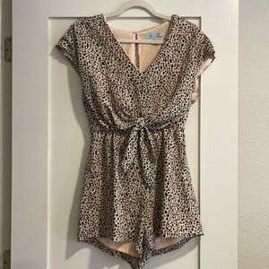 She + sky spotted romper. Size L